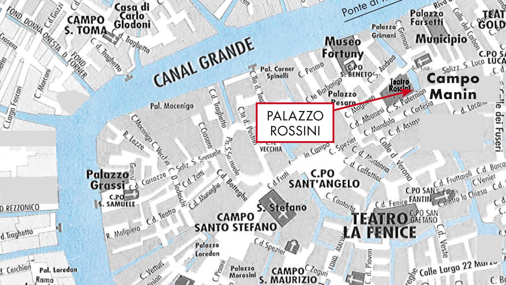 Location map Palazzo Rossini
