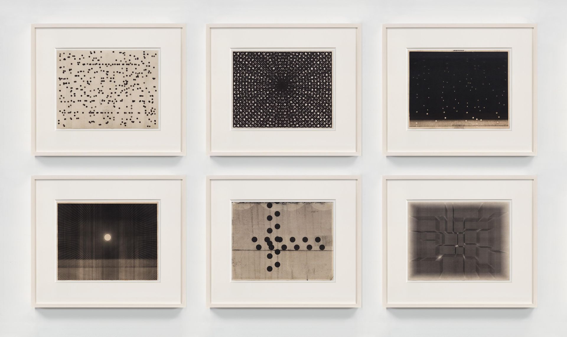 Marsha Cottrell, Untitled (Notation), 2020 / Diagram (Radiating)_2, 2019 / Untitled, 2021 / Untitled (1:20:51 pm), 2021 / Untitled, 2020 / Environments_19, 2018, Courtesy die Künstlerin und Petra Rinck Galerie