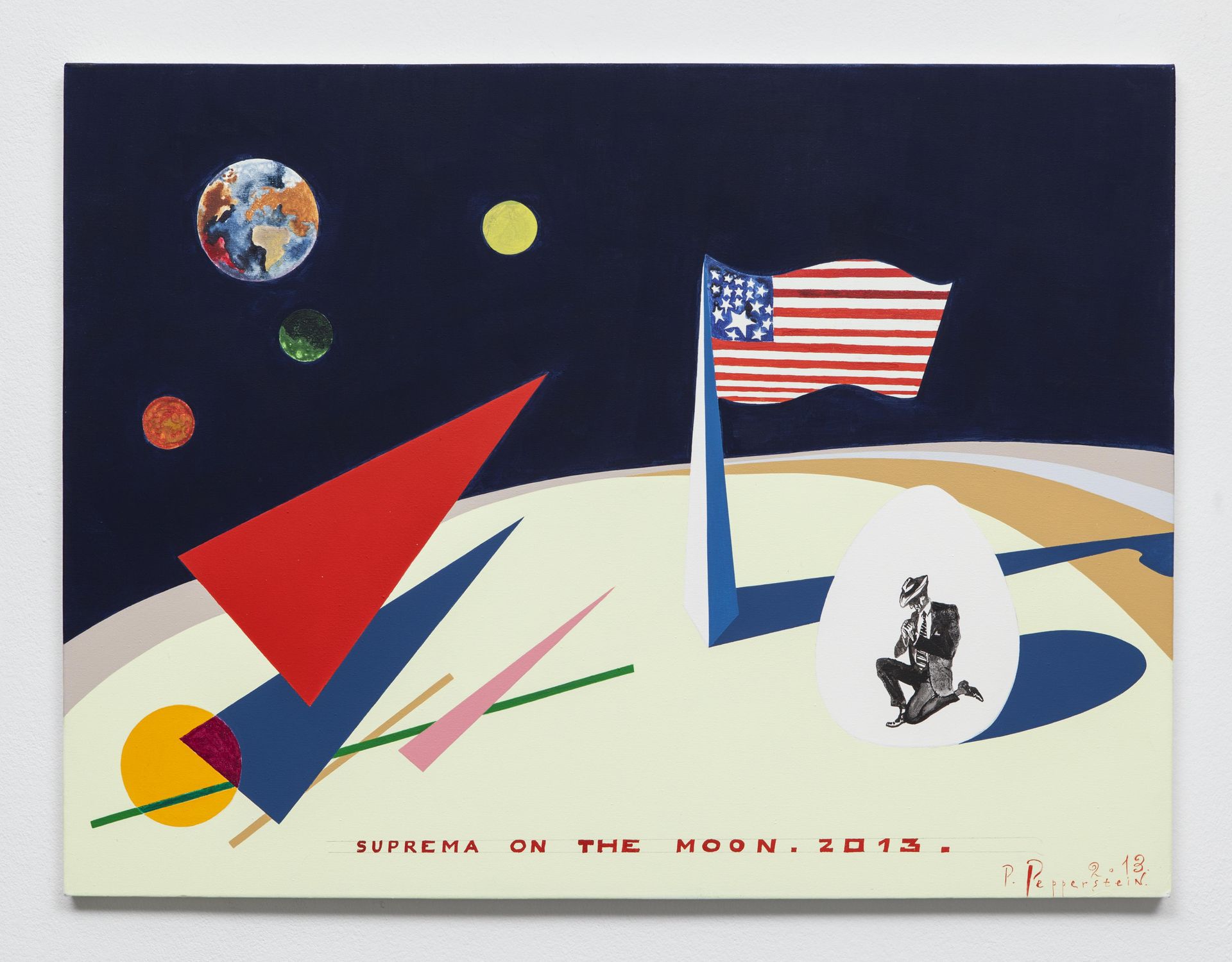 PAVEL PEPPERSTEIN, STUDIES OF AMERICAN SUPREMATISM (Suprema on the moon), 2013, the artist and private collection, Photo: Andrea Rossetti for Galerie Kamm, Berlin